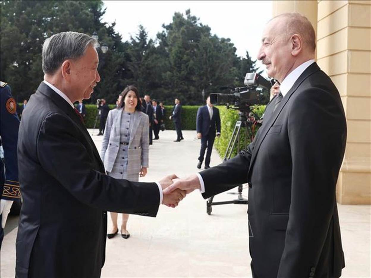 Lễ đón Tổng Bí thư Tô Lâm thăm cấp Nhà nước tới Azerbaijan- Ảnh 1.