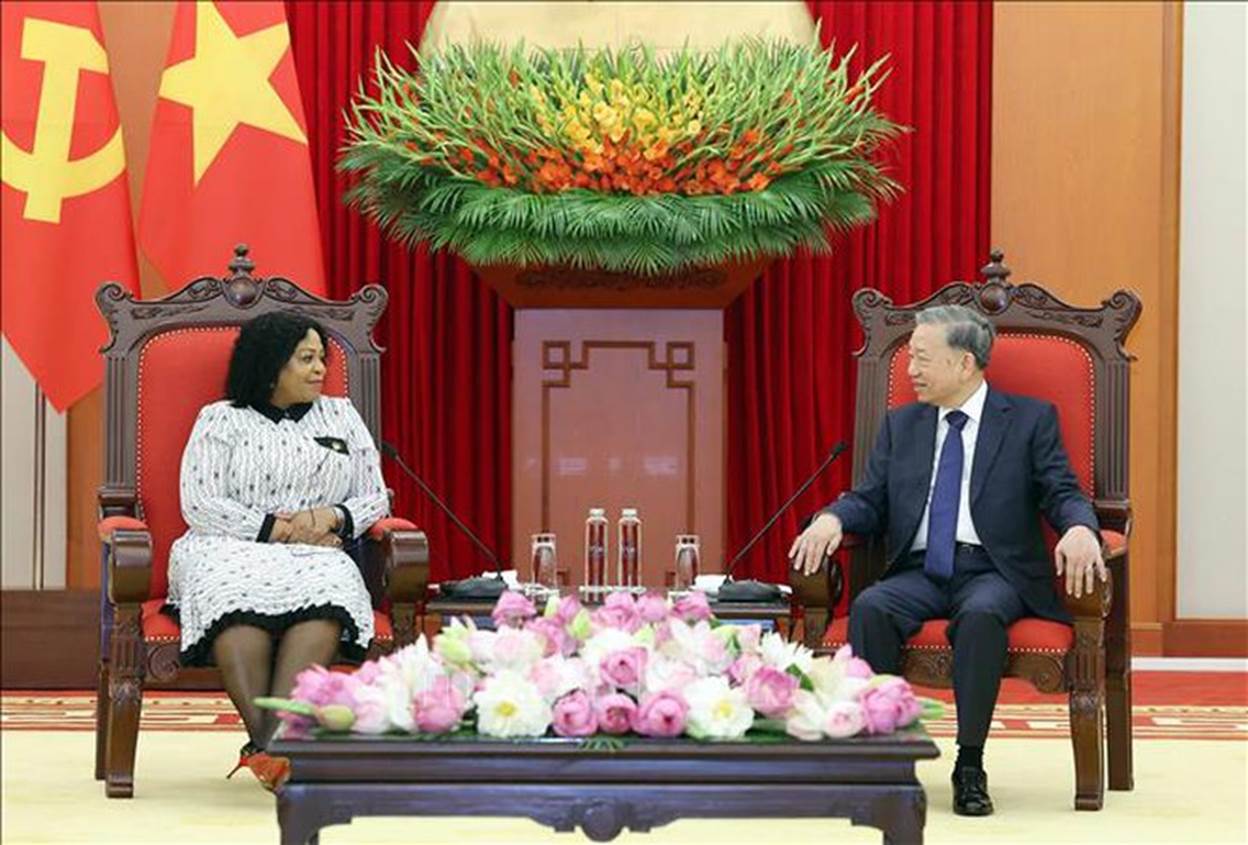 Tổng Bí thư Tô Lâm tiếp Phó Tổng Thư ký thứ nhất Đảng Đại hội Dân tộc Phi- Ảnh 2.