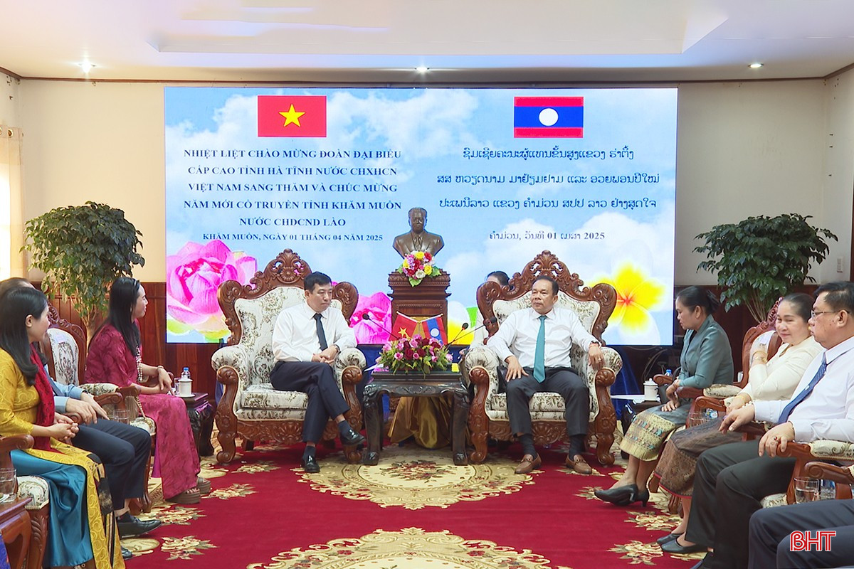 Tiếp tục phát huy tinh thần hữu nghị, hợp tác cùng phát triển giữa Hà Tĩnh và Khăm Muồn 
