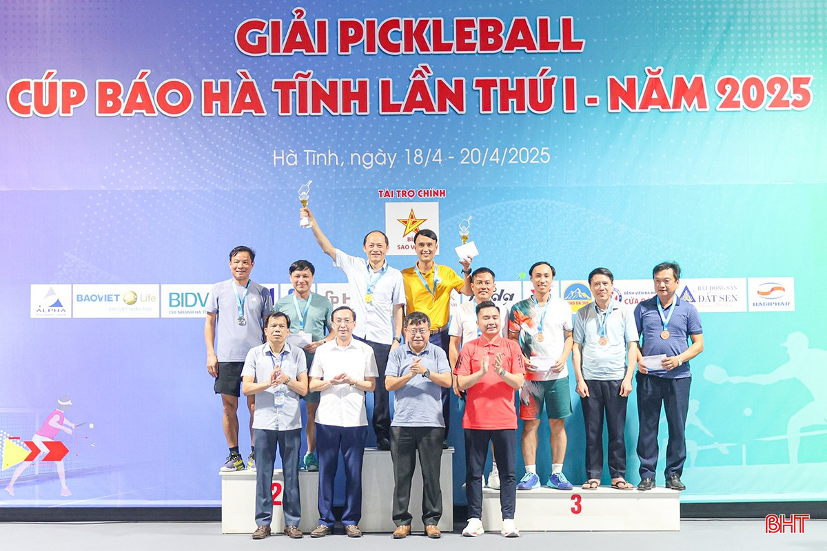 Giải Pickleball Cúp Báo Hà Tĩnh lần thứ I thành công tốt đẹp