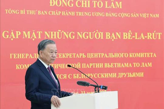 Tổng Bí thư Tô Lâm: Vun đắp tình hữu nghị Việt Nam-Belarus ngày càng bền chặt 
