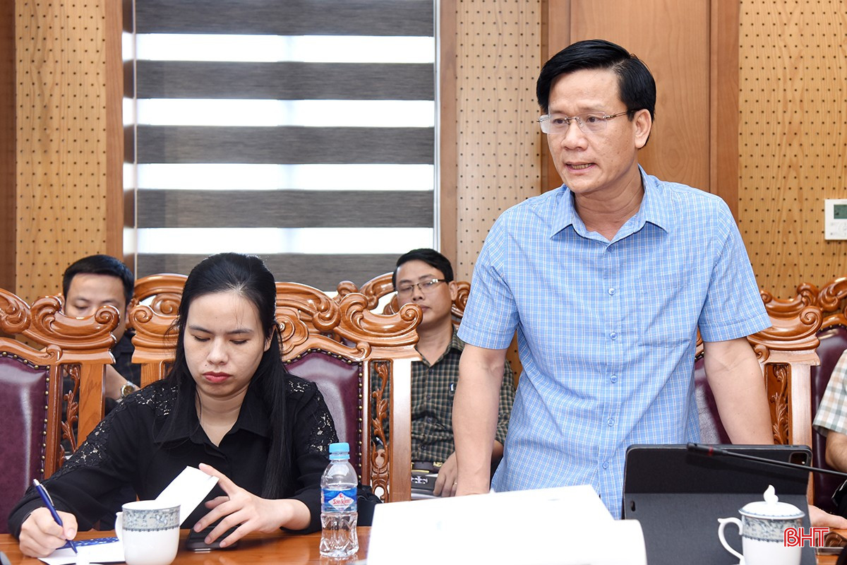 Giám đốc Sở Tài chính Trịnh Văn Ngọc phát biểu tại cuộc họp.