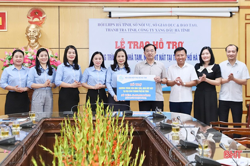 Hỗ trợ TP Hà Tĩnh 315 triệu đồng xoá nhà tạm, nhà dột nát 